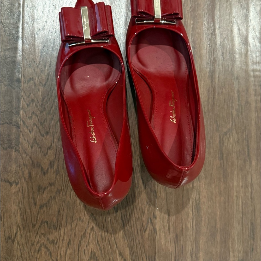 Salvatore Ferragamo Red Patent Leather